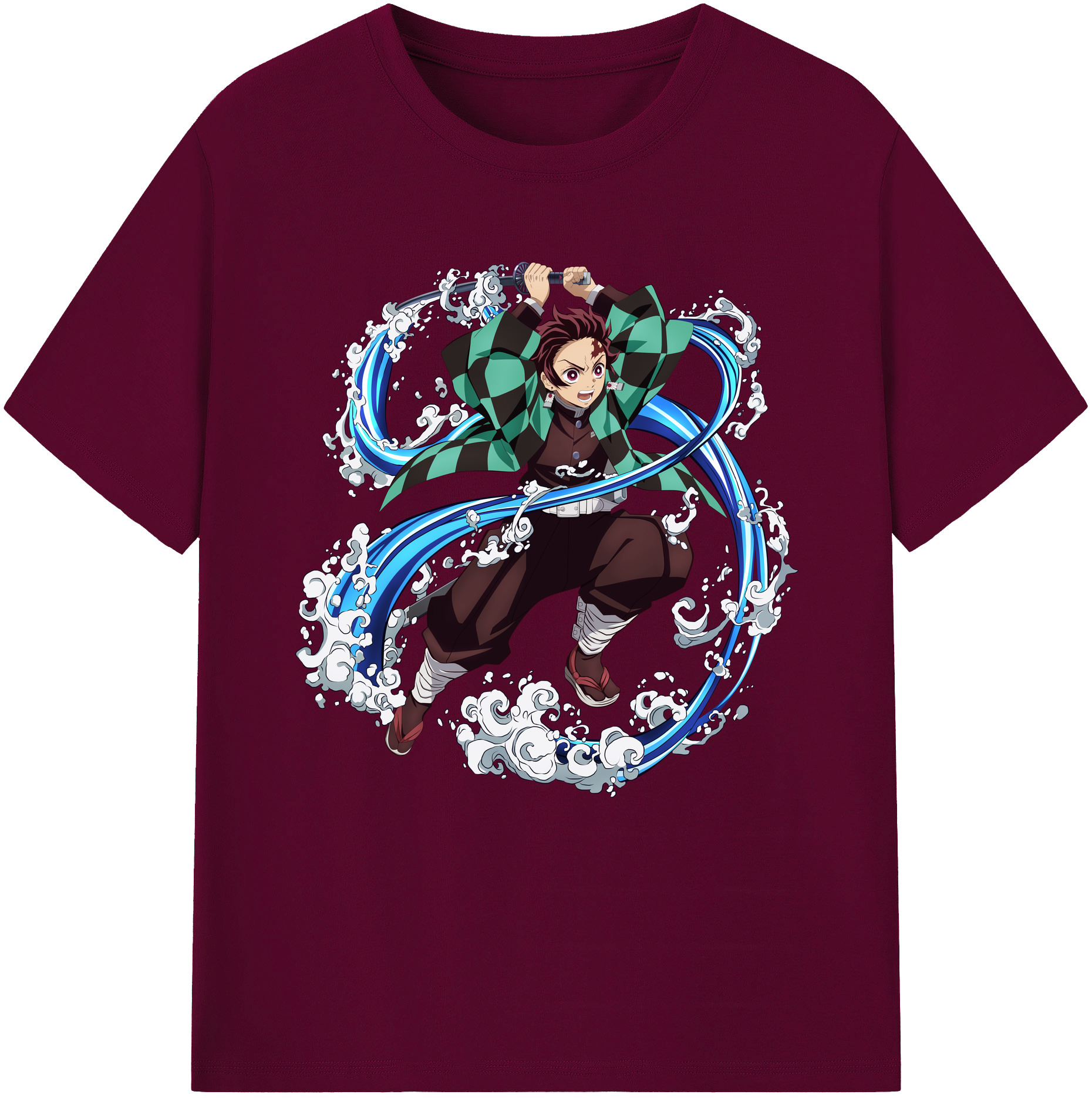 （画像用） 鬼滅の刃 竈門 炭治郎／かまど たんじろう Kamado Tanjirou レディースカジュアルプリントTシャツ（綿100％）